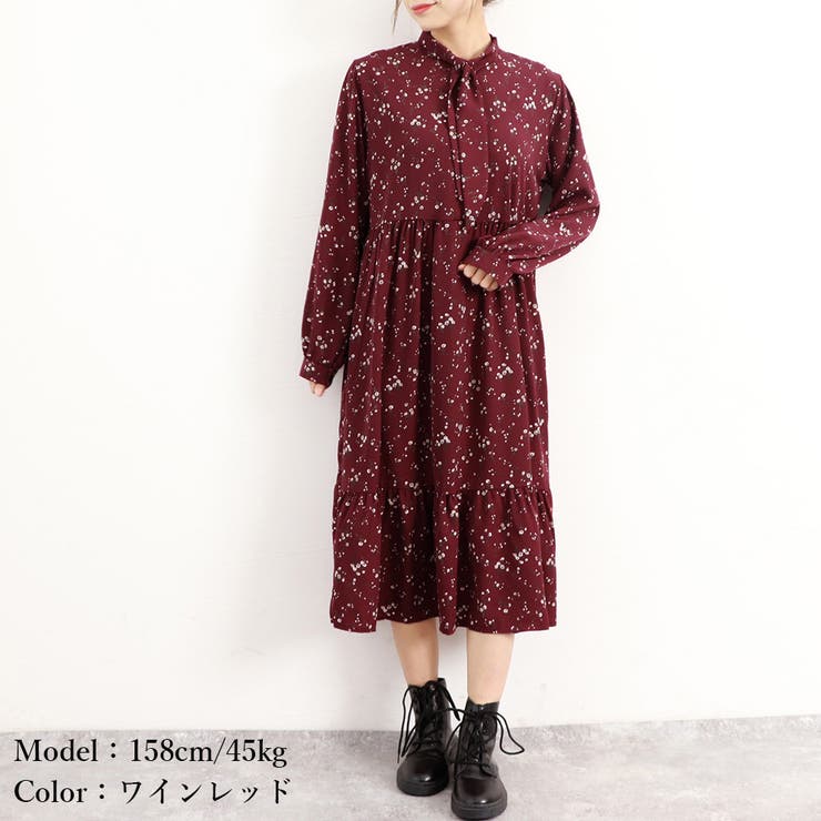 小花柄 ボウタイワンピース レディース春 | SUNSHINE CLOSET | 詳細画像18 