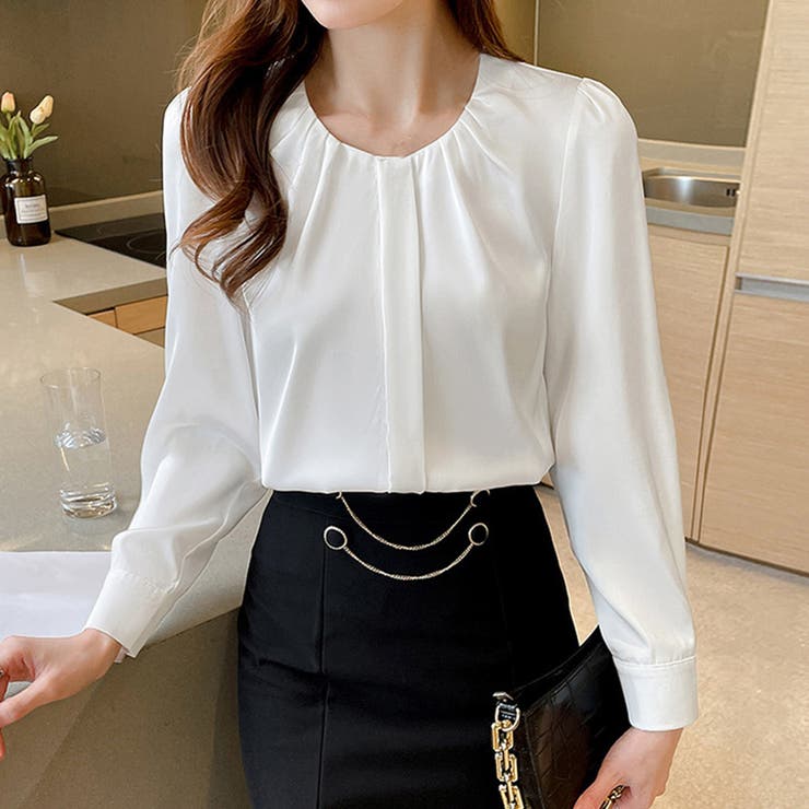 ギャザーブラウス 通勤OL オフィスカジュアル | SUNSHINE CLOSET | 詳細画像1 