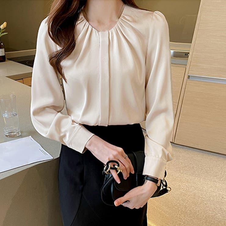 ギャザーブラウス 通勤OL オフィスカジュアル | SUNSHINE CLOSET | 詳細画像10 