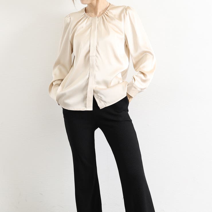 ギャザーブラウス 通勤OL オフィスカジュアル | SUNSHINE CLOSET | 詳細画像12 