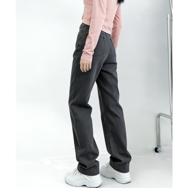 ハイウエス ゆったりロングデニムレディース 体型カバーデニムストレートパンツ | SUNSHINE CLOSET | 詳細画像10 