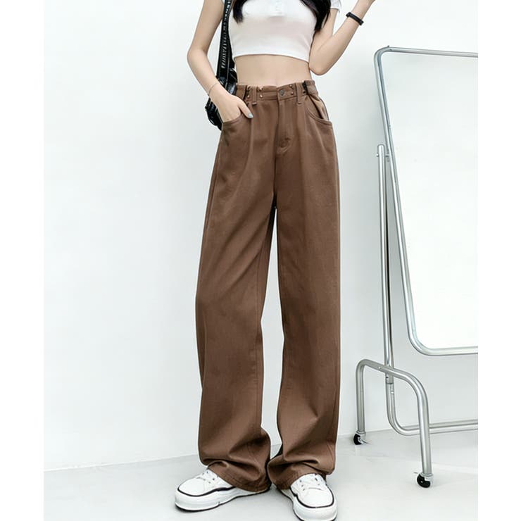ハイウエス ゆったりロングデニムレディース 体型カバーデニムストレートパンツ | SUNSHINE CLOSET | 詳細画像11 