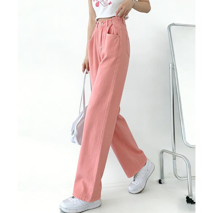 ハイウエス ゆったりロングデニムレディース 体型カバーデニムストレートパンツ | SUNSHINE CLOSET | 詳細画像23 