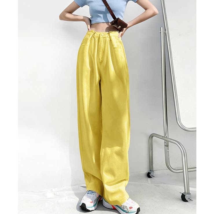 ハイウエス ゆったりロングデニムレディース 体型カバーデニムストレートパンツ | SUNSHINE CLOSET | 詳細画像36 