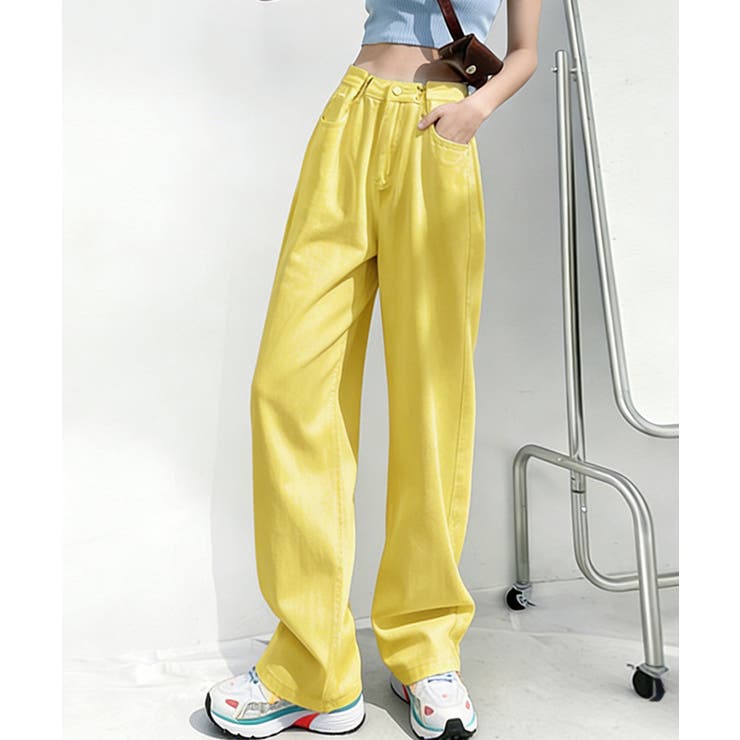 ハイウエス ゆったりロングデニムレディース 体型カバーデニムストレートパンツ | SUNSHINE CLOSET | 詳細画像37 