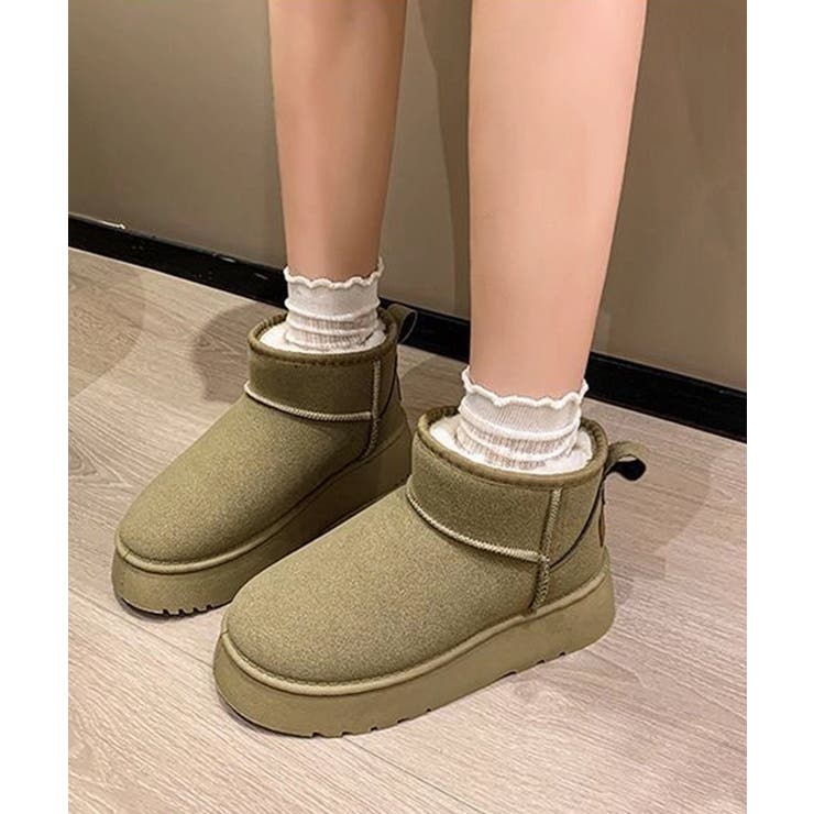 厚底ムートンブーツ 裏起毛ショートブーツ | SUNSHINE CLOSET | 詳細画像14 