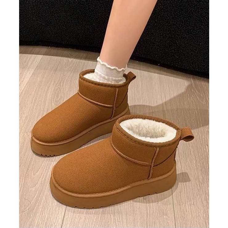 YELLO 厚底ムートンブーツ　完売品 YELLO 厚底ムートンブーツ ピンク L - メルカリ