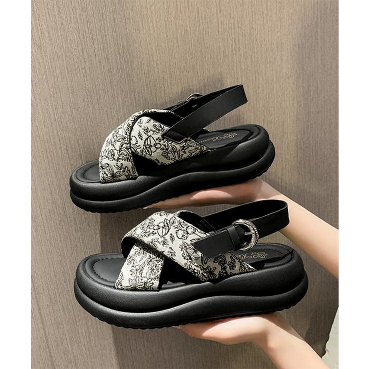 厚底サンダル クロスベルトサンダル 美脚 | SUNSHINE CLOSET | 詳細画像23 