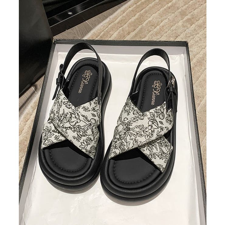 厚底サンダル クロスベルトサンダル 美脚 | SUNSHINE CLOSET | 詳細画像24 