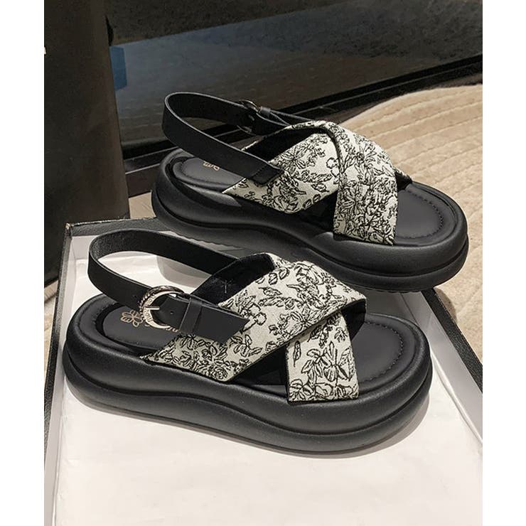 厚底サンダル クロスベルトサンダル 美脚 | SUNSHINE CLOSET | 詳細画像25 