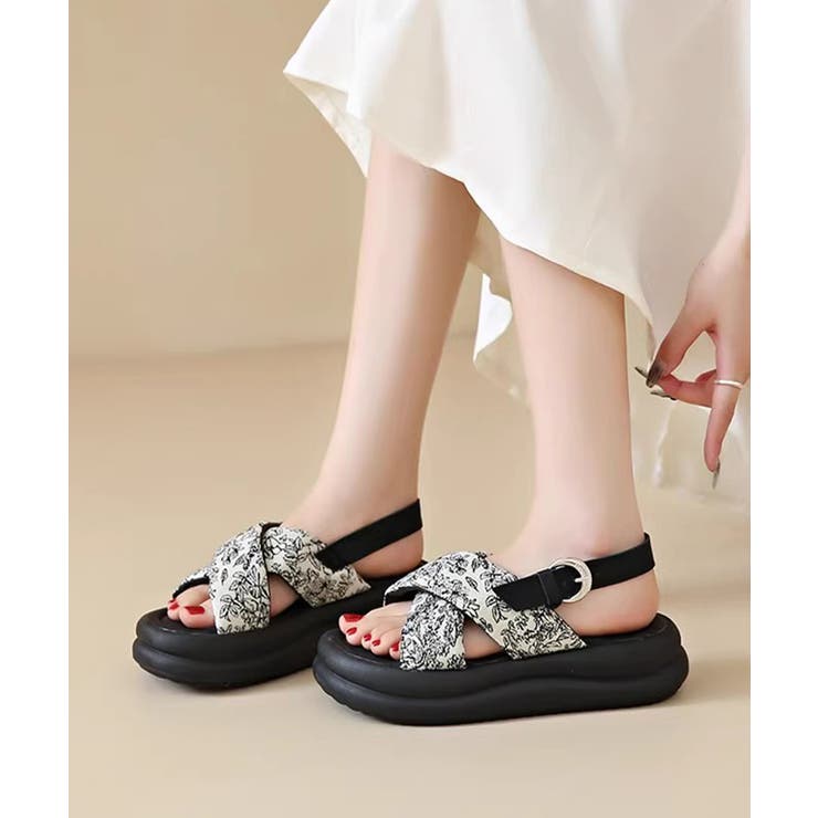 厚底サンダル クロスベルトサンダル 美脚 | SUNSHINE CLOSET | 詳細画像3 