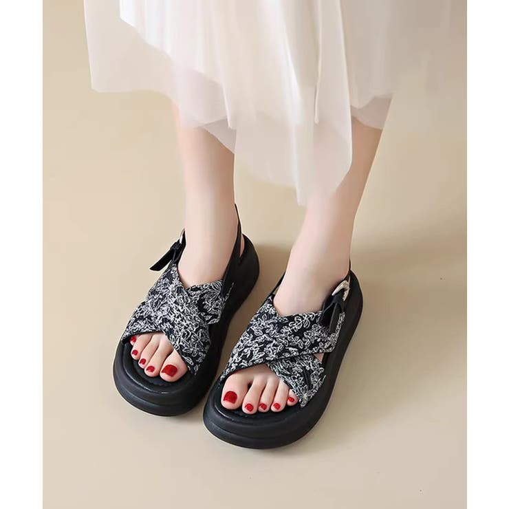 厚底サンダル クロスベルトサンダル 美脚 | SUNSHINE CLOSET | 詳細画像5 