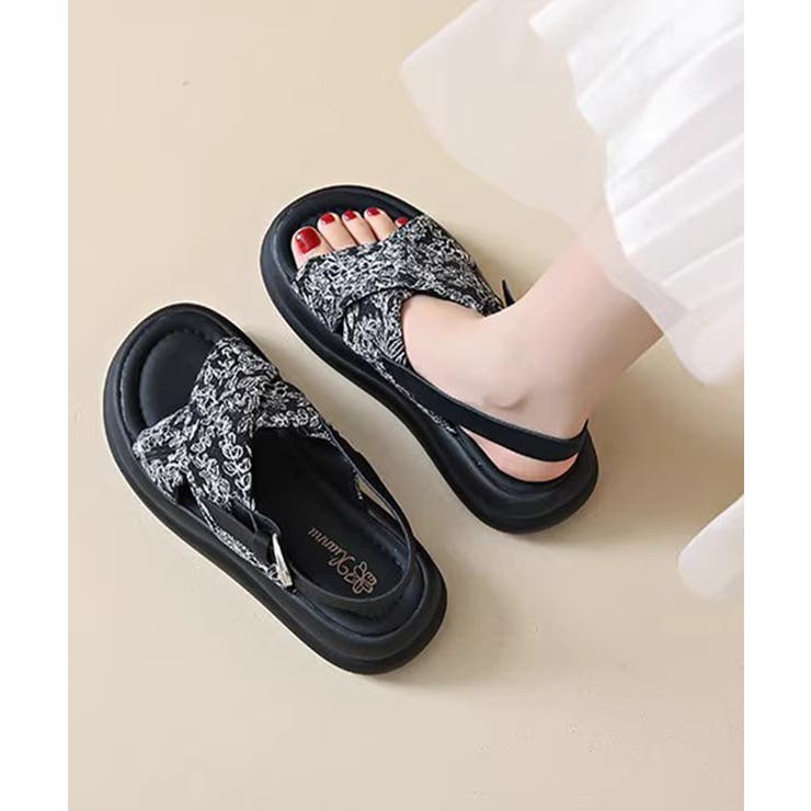 厚底サンダル クロスベルトサンダル 美脚 | SUNSHINE CLOSET | 詳細画像7 