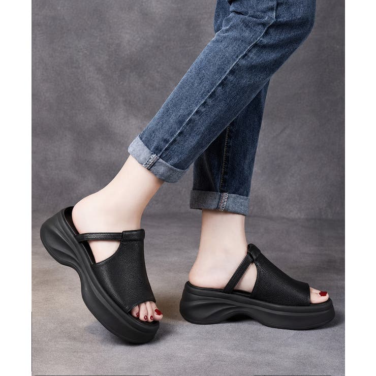 ボリュームソールサボサンダル 履きやすい夏靴歩きやすい 韓国風コンフォートミュー… | SUNSHINE CLOSET | 詳細画像14 