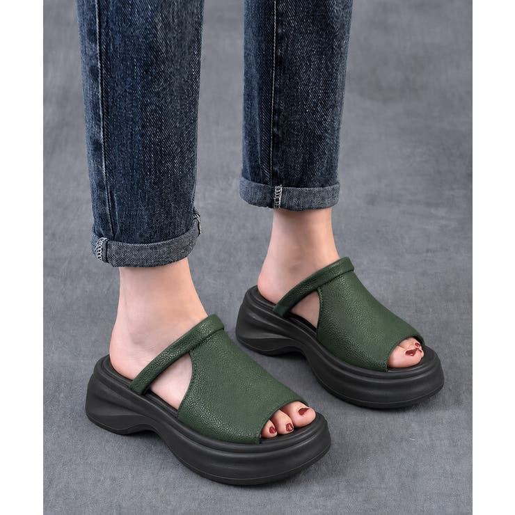 ボリュームソールサボサンダル 履きやすい夏靴歩きやすい 韓国風コンフォートミュー… | SUNSHINE CLOSET | 詳細画像19 