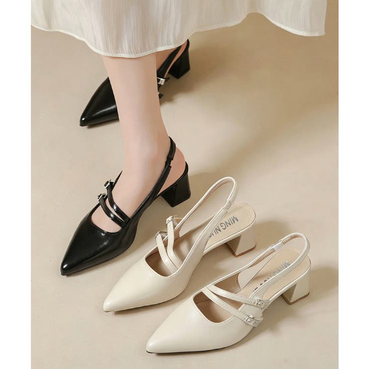 痛くないチャンキーヒールシューズ太ヒールミュールレディース歩きやすい可愛いビジュ… | SUNSHINE CLOSET | 詳細画像10 