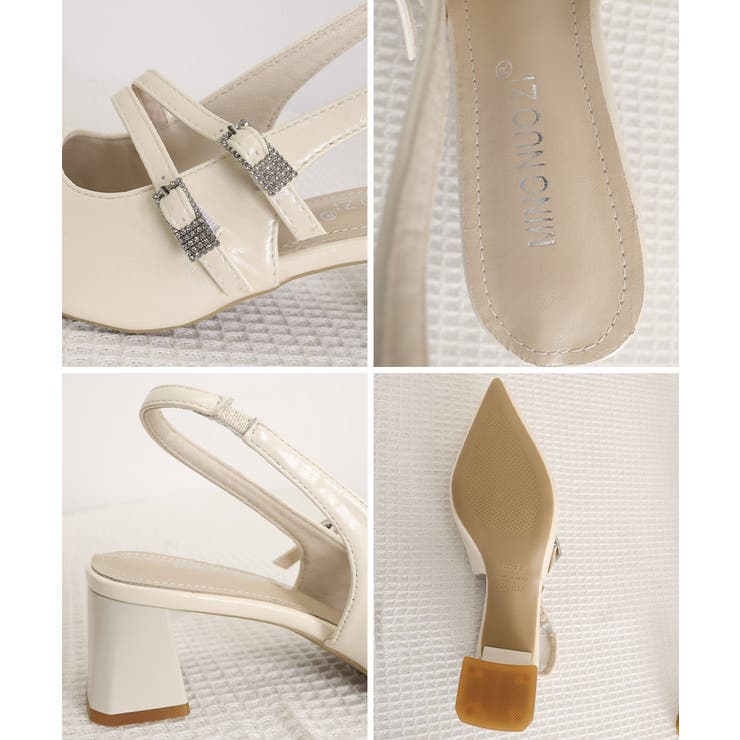痛くないチャンキーヒールシューズ太ヒールミュールレディース歩きやすい可愛いビジュ… | SUNSHINE CLOSET | 詳細画像16 