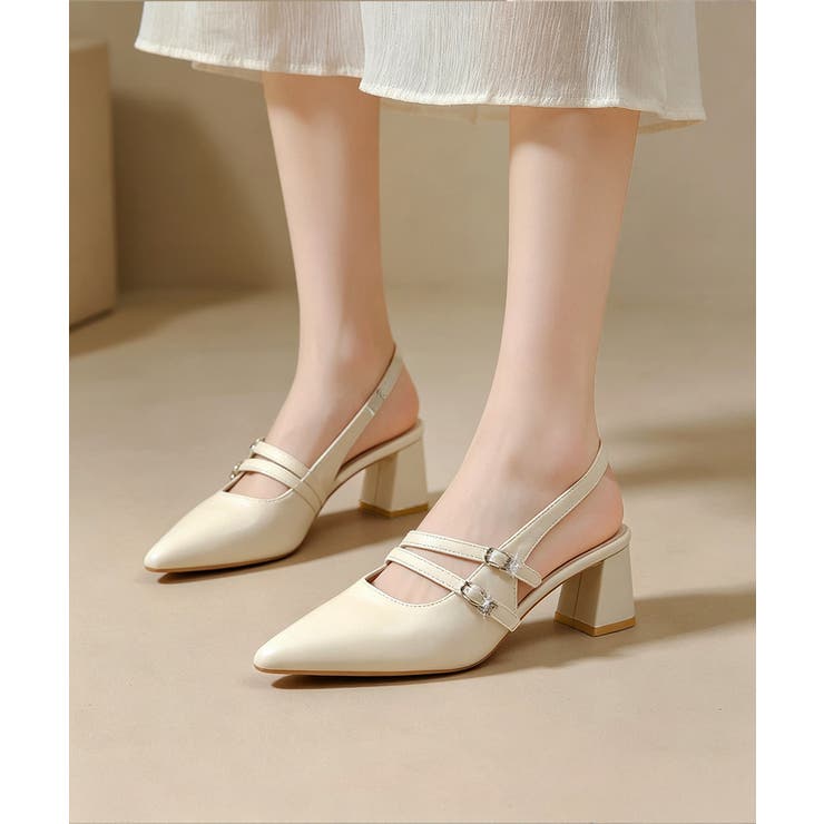 痛くないチャンキーヒールシューズ太ヒールミュールレディース歩きやすい可愛いビジュ… | SUNSHINE CLOSET | 詳細画像5 