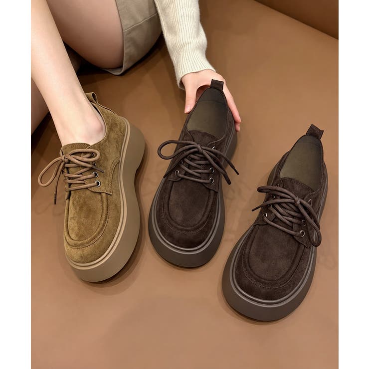 大人可愛いスエード調パンプス ボリュームソール カジュアルシューズラウンドトゥ歩… | SUNSHINE CLOSET | 詳細画像15 