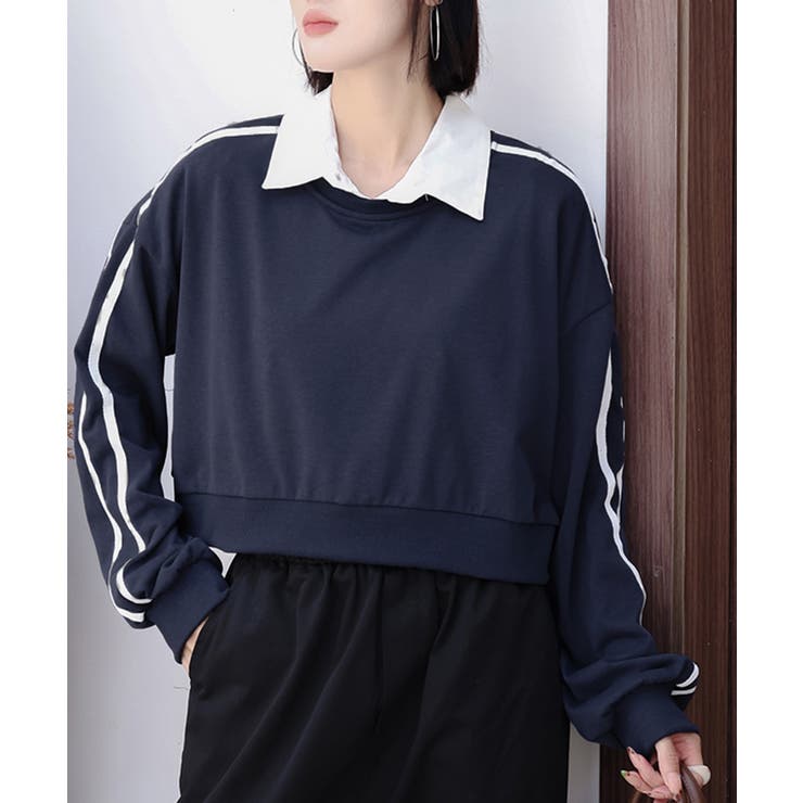 ショート丈 サイドラインスウェット裏起毛 | SUNSHINE CLOSET | 詳細画像1 