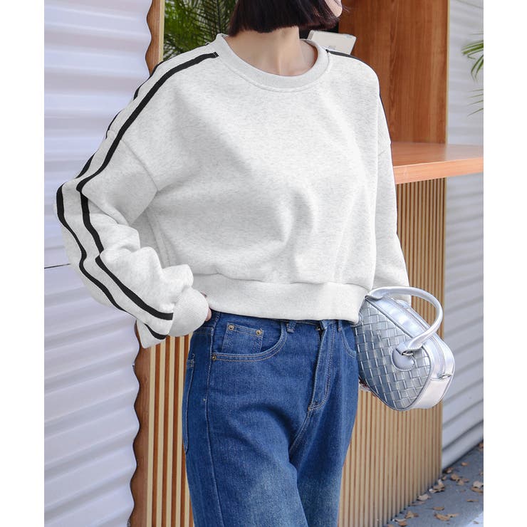 ショート丈 サイドラインスウェット裏起毛 | SUNSHINE CLOSET | 詳細画像12 