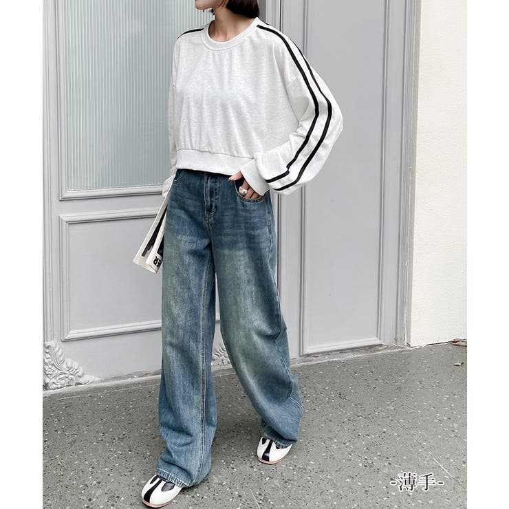 ショート丈 サイドラインスウェット裏起毛 | SUNSHINE CLOSET | 詳細画像13 