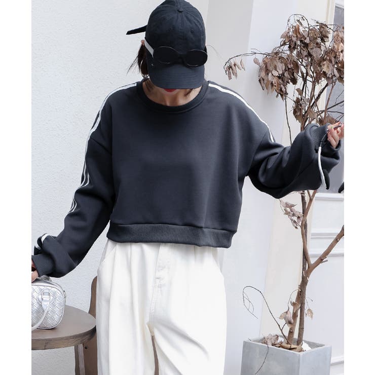 ショート丈 サイドラインスウェット裏起毛 | SUNSHINE CLOSET | 詳細画像23 