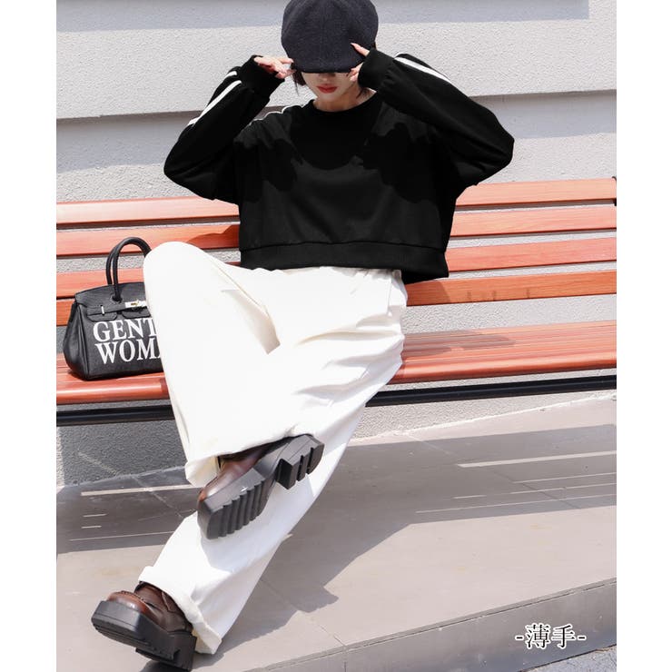 ショート丈 サイドラインスウェット裏起毛 | SUNSHINE CLOSET | 詳細画像6 