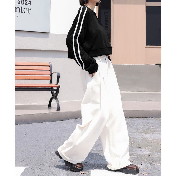 ショート丈 サイドラインスウェット裏起毛 | SUNSHINE CLOSET | 詳細画像7 