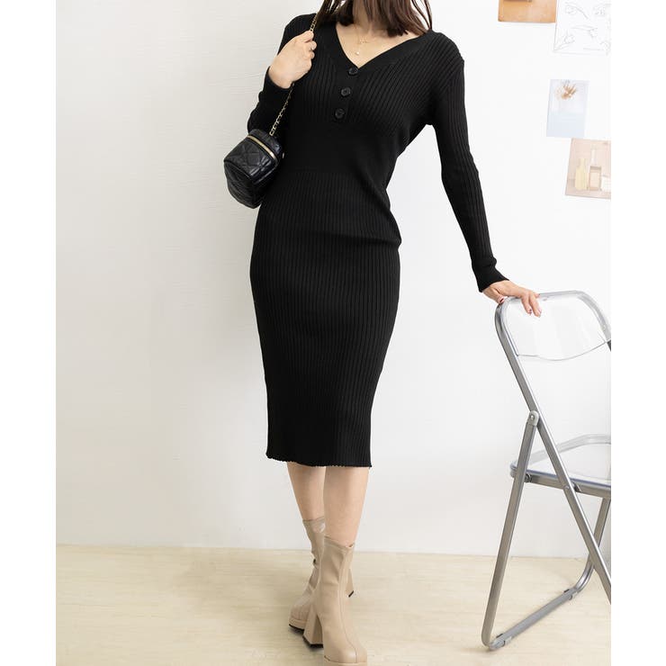 タイトニットワンピース ロングワンピース | SUNSHINE CLOSET | 詳細画像20 