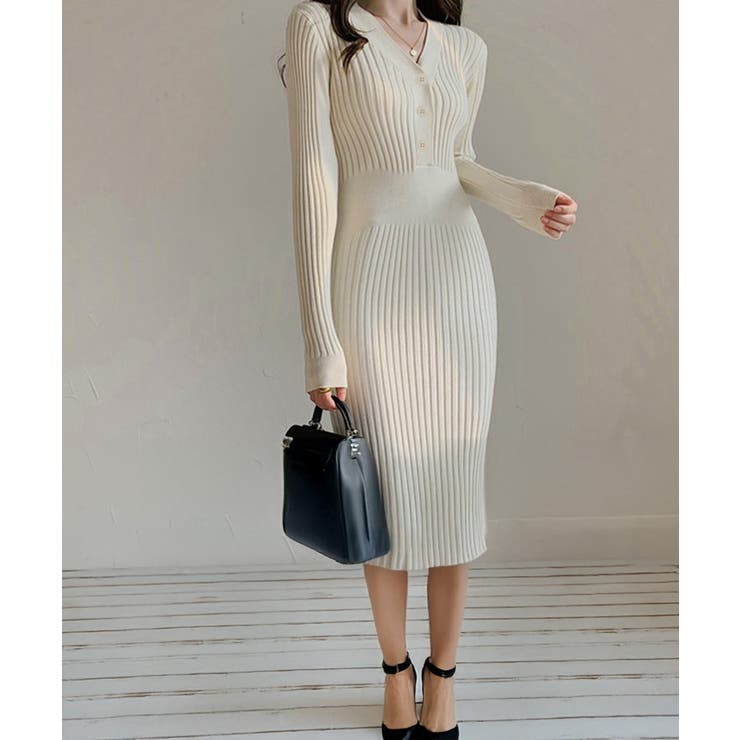 タイトニットワンピース ロングワンピース | SUNSHINE CLOSET | 詳細画像3 