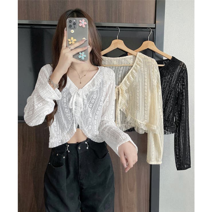 レースボレロカーディガン シアートップス | SUNSHINE CLOSET | 詳細画像15 