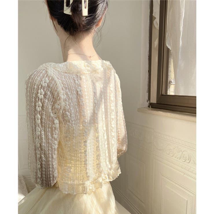 レースボレロカーディガン シアートップス | SUNSHINE CLOSET | 詳細画像3 