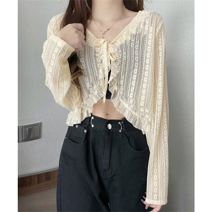 レースボレロカーディガン シアートップス | SUNSHINE CLOSET | 詳細画像4 