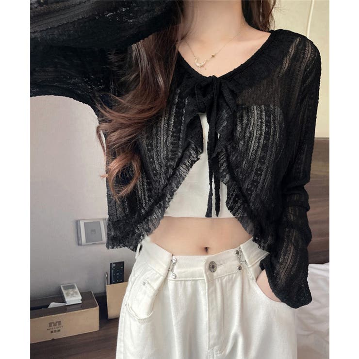 レースボレロカーディガン シアートップス | SUNSHINE CLOSET | 詳細画像7 