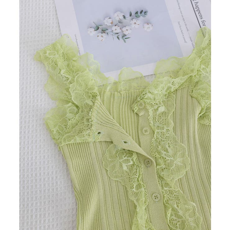 レースフリル ニットタンクトップ 韓国風 | SUNSHINE CLOSET | 詳細画像28 