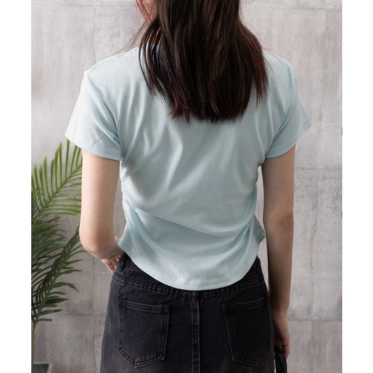 ラウンドネックちびTシャツ レディース 無地タイトtシャツ | SUNSHINE CLOSET | 詳細画像21 