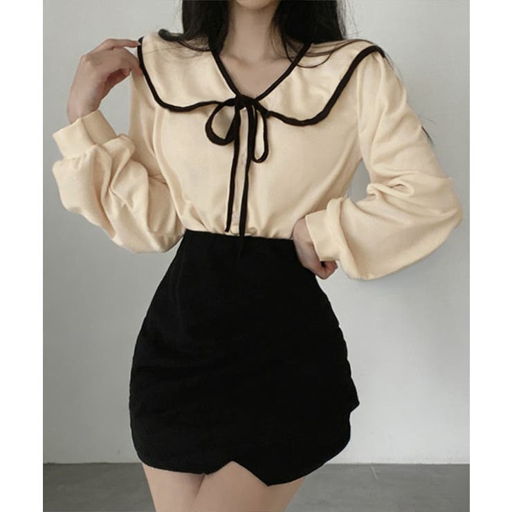 レディース バイカラーシャツブラウス フレンチガーリー | SUNSHINE CLOSET | 詳細画像11 