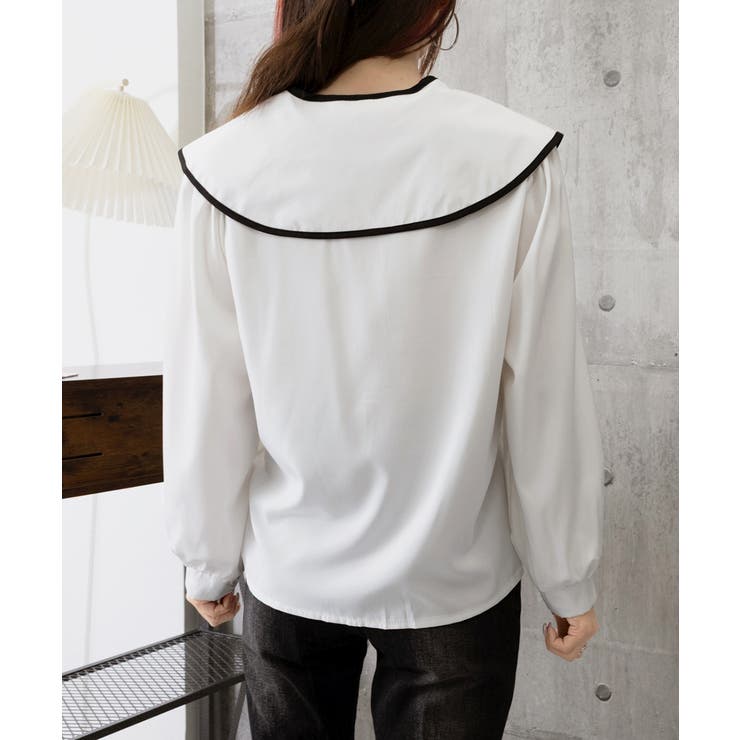 レディース バイカラーシャツブラウス フレンチガーリー | SUNSHINE CLOSET | 詳細画像14 