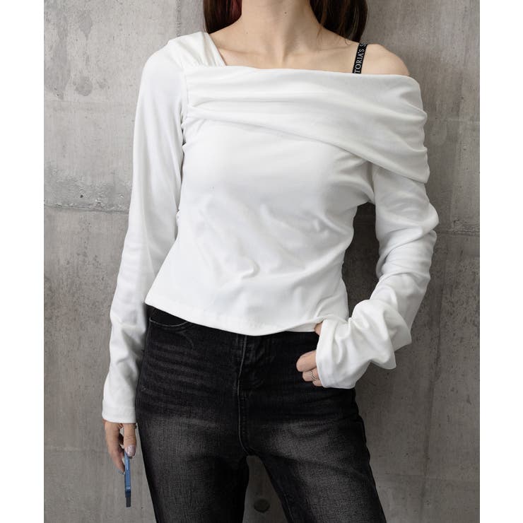 ワンオフショルダーTシャツ肩出しトップス | SUNSHINE CLOSET | 詳細画像16 
