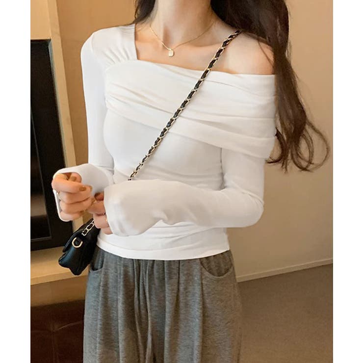 ワンオフショルダーTシャツ肩出しトップス | SUNSHINE CLOSET | 詳細画像3 