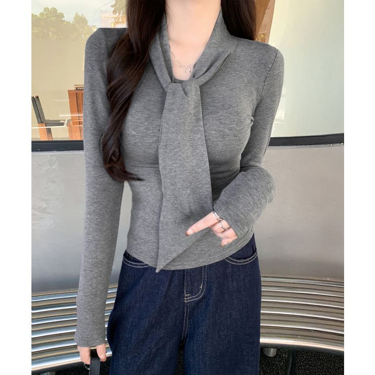 リボンタイ付きトップス ボウタイtシャツ | SUNSHINE CLOSET | 詳細画像10 