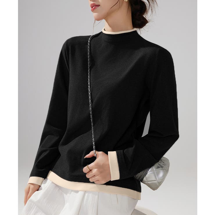 ハイネックトップス レイヤード風 長袖T | SUNSHINE CLOSET | 詳細画像1 