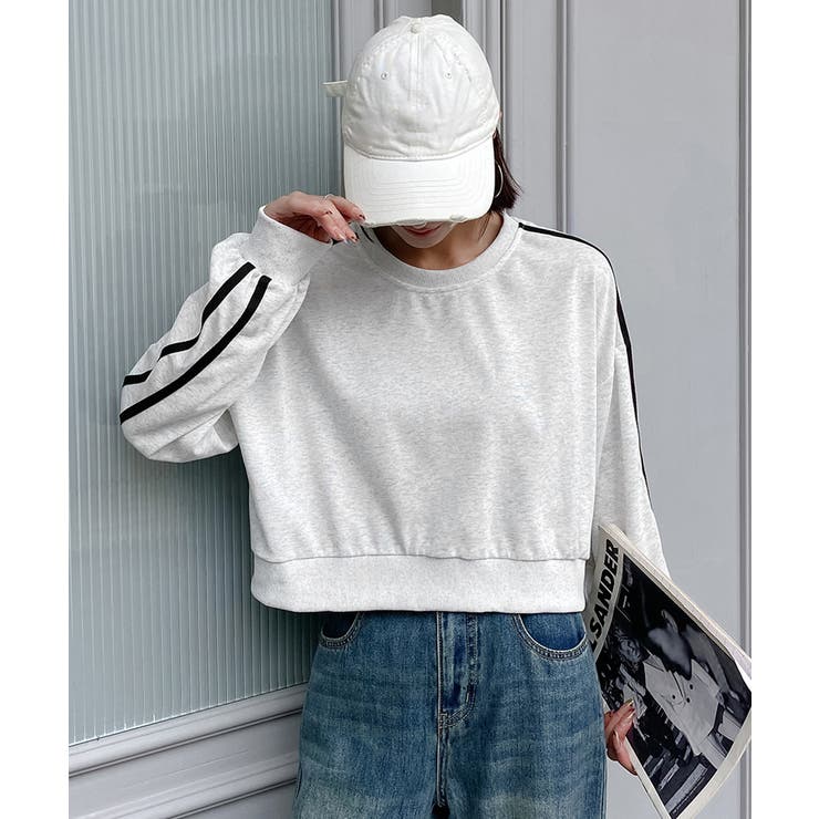 サイドライン スウェットシャツショート丈 | SUNSHINE CLOSET | 詳細画像4 