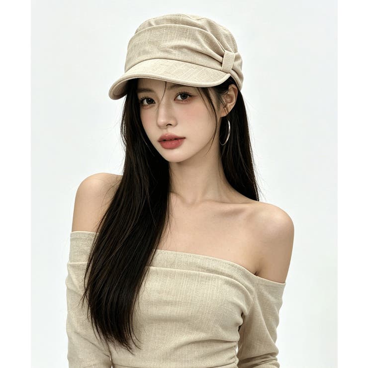 立体シルエットマドロスハットつば付き帽子リボンワークキャップ小顔見えレディース秋… | SUNSHINE CLOSET | 詳細画像5 