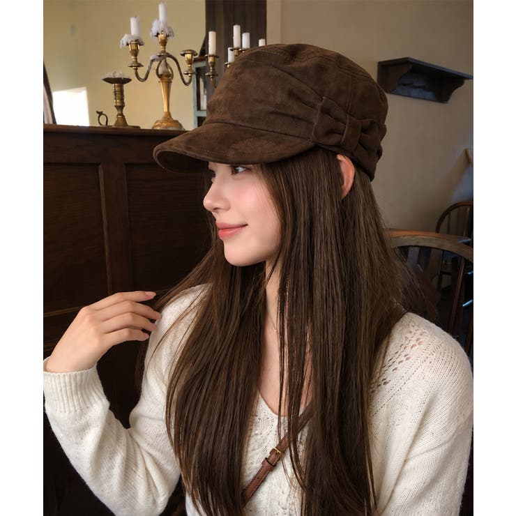 クラシカルつば付きワークキャップサイズ調節可能 シンプル無地大人カジュアルぼうし… | SUNSHINE CLOSET | 詳細画像6 