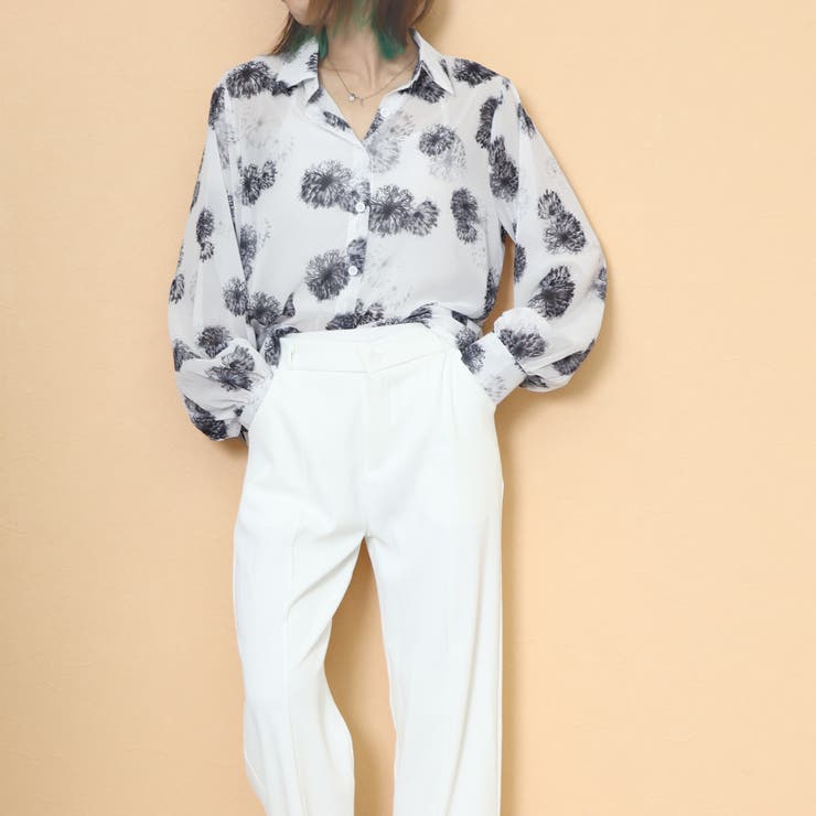 シャツブラウス 花柄 シアーブラウス長袖 | SUNSHINE CLOSET | 詳細画像17 