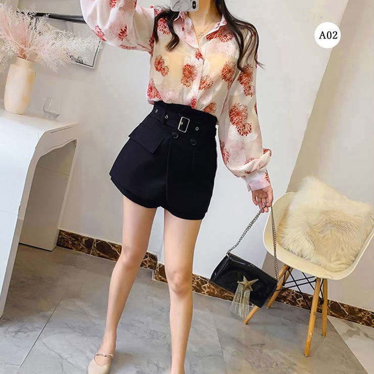 シャツブラウス 花柄 シアーブラウス長袖 | SUNSHINE CLOSET | 詳細画像7 