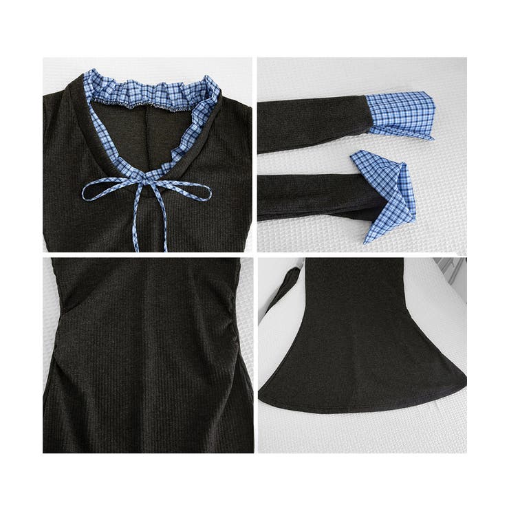 配色リボンニットマーメイドワンピース長袖 | SUNSHINE CLOSET | 詳細画像18 