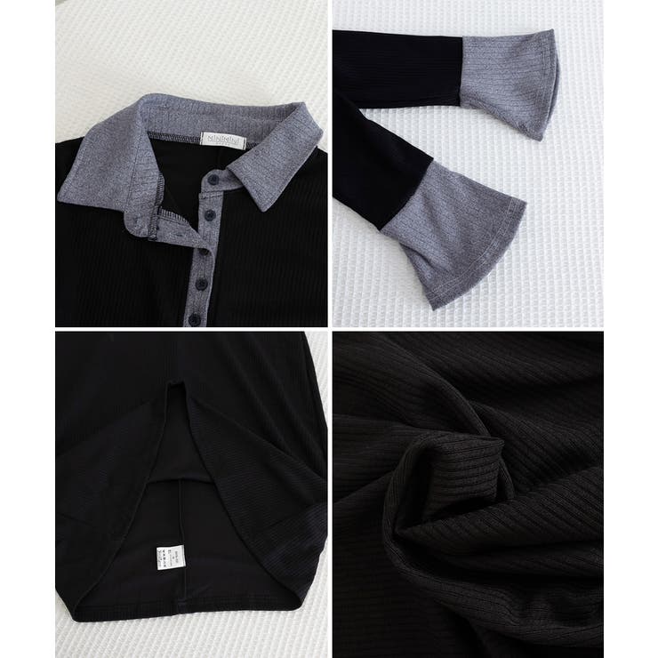 ポロ衿ロングワンピースハーフボタンワンピ | SUNSHINE CLOSET | 詳細画像18 